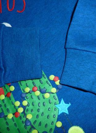 Свитер, свитшот на 5-6 лет george на близнецов с новогодним кактусом