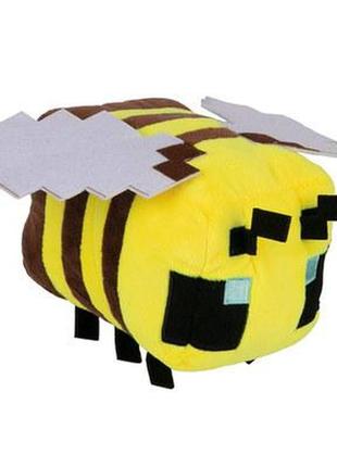Мягкая игрушка пчела майнкрафт 18 см bee minecraft1 фото