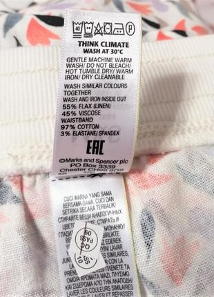 Лляні брендові шорти marks&spencer, розмір 16/44 або xxl7 фото