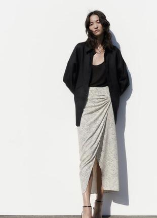 Льняная рубашка zara
