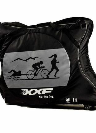 Чехол для велосипеда 28" xxf tt bike carry bag, полужёсткий, черно-серый1 фото