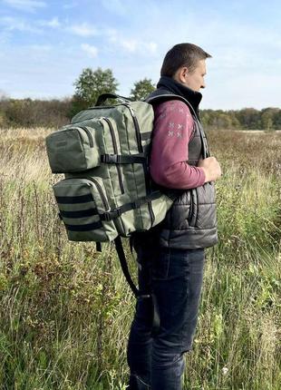 Рюкзак армейский на 40 литров. рюкзак вещевой военный для солдат зсу. хаки7 фото