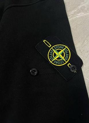 Брендове чоловіче худі стон айленд / якісне худі stone island на зипці в чорному кольорі на кожен день5 фото