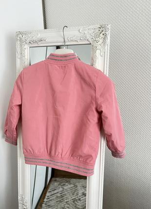 Стильный розовый бомпер. короткая куртка с резинкой. весенняя куртка бомпер для девочки. весенняя куртка2 фото