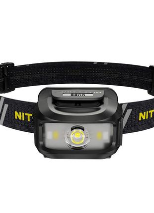 Ліхтар налобний з червоним світлом nitecore nu35 (cree xp-g3 s3 + red led, 460 люменів, 3xaaa, usb type-c)