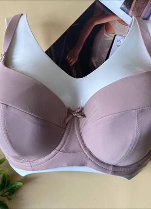Пудровый бюстгальтер с формованной чашкой lanny mode, лифчик с гладкой спинкой