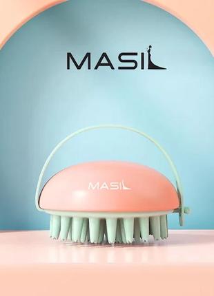 Массажная щетка для мытья головы masil head cleaning massage brush