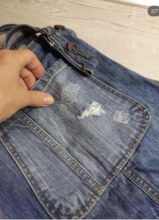 Комбінезон джинсовий від бершка2 фото