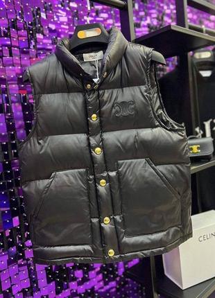 Жилетка дута короткая в стиле celine черная беж песочная