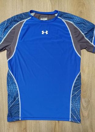 Термо футболка under armour размер ххл 2хл андер армор синяя серая термуха спортивная для зала