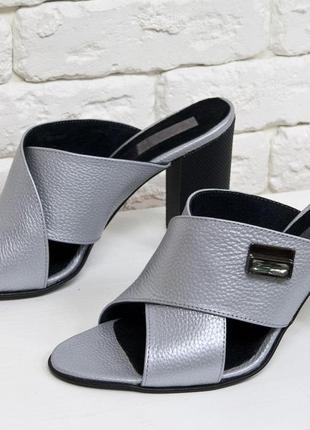 Шлепанцы из натуральной кожи  цвет на выбор