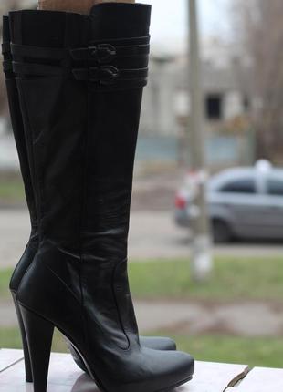 Итальянские кожные сапоги jean pierre