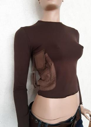 Кофта трикотажна топ спортивна коротка