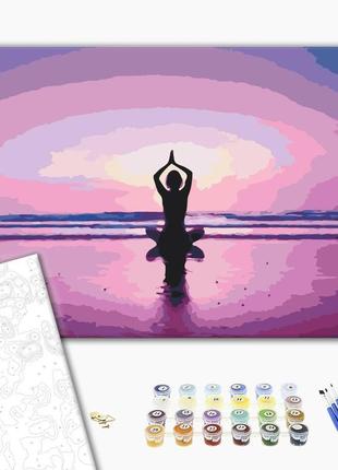 Картина по номерам 40х50 на деревянном подрамнике "медитативная практика" bs34816