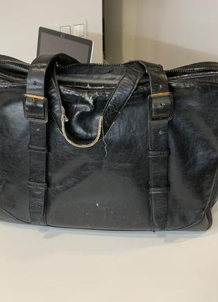 Кожаная мужская сумка для документов и ноутбука2 фото