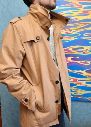 Бежевий чоловічий тренч м