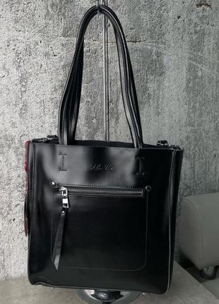 Женская кожаная сумка шоппер1 фото