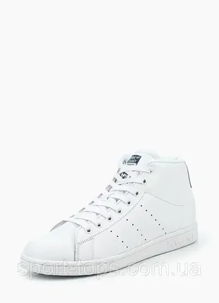 Кеды мужские белые кожаные adidas stan smith mid originals