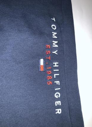 Шорты tommy hilfiger desert sky navy organic cotton logo sweat shorts5 фото