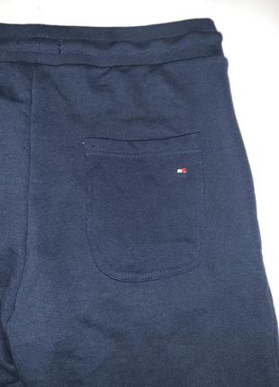 Шорты tommy hilfiger desert sky navy organic cotton logo sweat shorts6 фото