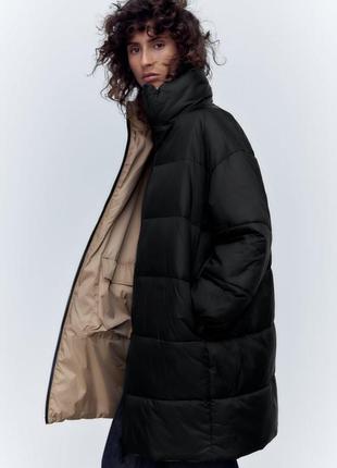 Zara двухсторонее пальто куртка в наличии6 фото