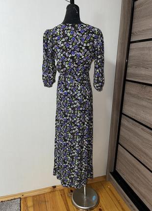 Длинное платье в цветочный принт💐6 фото