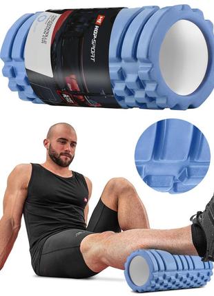 Ролер масажер (валик, ролик) hop-sport eva 33 см hs-a033yg блакитний4 фото