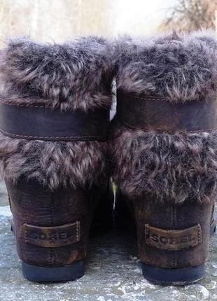 Зимние кожаные ботинки sorel р. 40,5 - 26 см. идеал