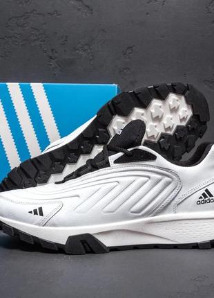 Чоловічі шкіряні кросівки adidas originals ozelia white