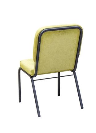 Мягкий стул на ножках без подлокотников на металлическом каркасе матиас 51,5x67x86 см зеленый4 фото