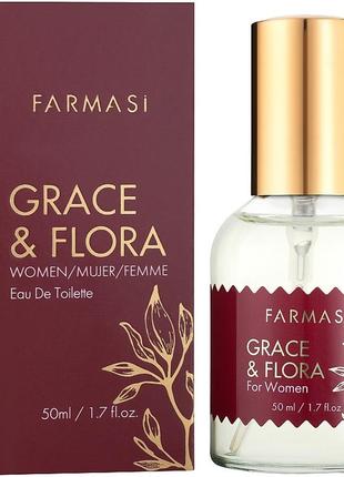 Туалетная вода grace&flora, farmasi, 50 мл