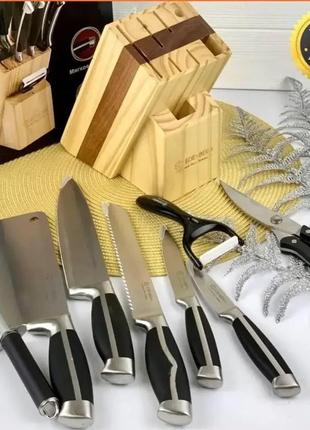 Набір ножів з підставкою edenberg eb-3612 9 предметів 5 ножів ножиці овощечистка4 фото