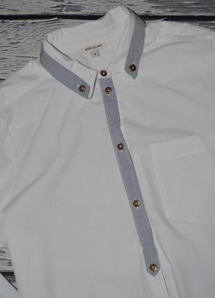 8/s фирменная натуральная женская рубашка блуза блузка river island классика4 фото