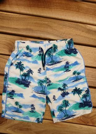 Пляжные шорты с пальмами  5 6 лет 116см