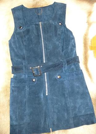 Натуральна замшева безрукавка