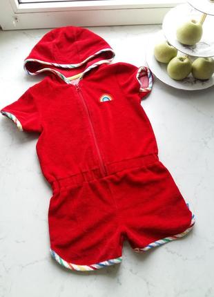 Яскравий велюровий ромпер комбінезон mothercare little bird на 4-5 років