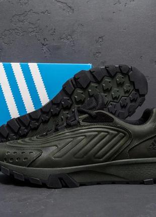 Чоловічі шкіряні кросівки adidas Roverend  originals ozelia green