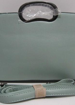 Женская стильная сумочка-клатч (мятная) 19-03-0433 фото