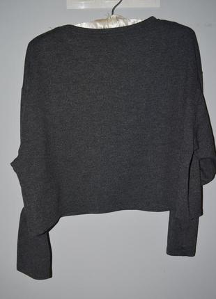 М/28 фирменный обалденно модный женский топ свитер реглан блуза зара zara с рукавами9 фото