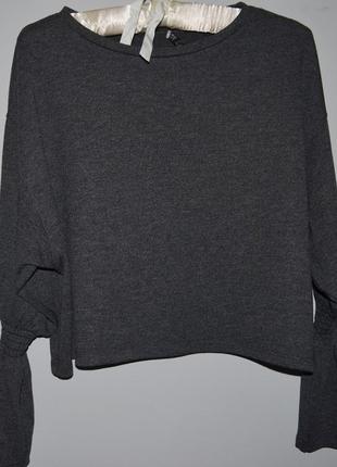 М/28 фирменный обалденно модный женский топ свитер реглан блуза зара zara с рукавами8 фото