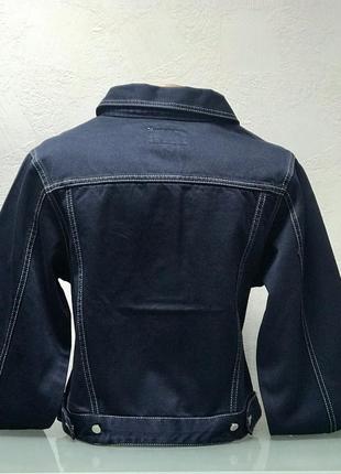 Куртка джинсовая темно синяя подростковая6 фото
