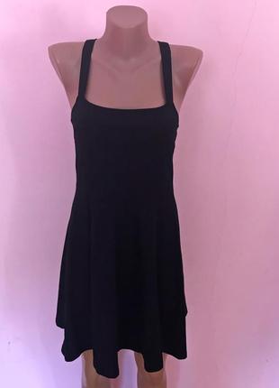 Чёрное платье платьице на бретелях h&m размер s ♠️2 фото