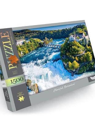 Пазл картонный " горный водопад " 1500 элементов, классический пазл 68х47,5 см, danko toys