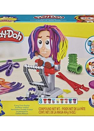 Набір пластиліну play-doh crazy cuts stylist плей-до божевільний стиліст від hasbro