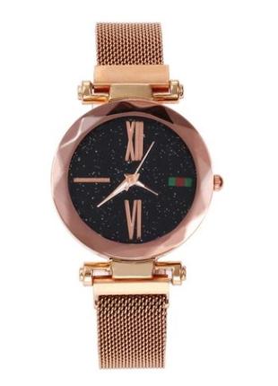 Женские часы starry sky watch на магнитной застёжке золотые