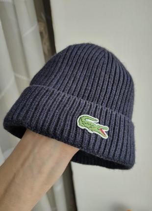 Шапка біні lacoste шапка бини lacoste до вух докер кусто шапка docker kusto beany