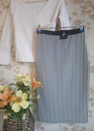 Юбка  полоска миди р. 44 atmosphere