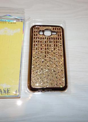 Чехол fashion case для samsung galaxy j7 стразы кристаллы блёстки7 фото