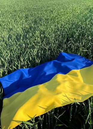 Флаг украины атласный1 фото