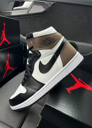Nike jordan 1 high black mocha, кроссовки мужские найк джордан, мужское кроссовки джордан найк высокие